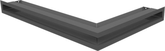 Kratki Γωνιακή Περσίδα Τζακιού 40x60x6cm Γκρι