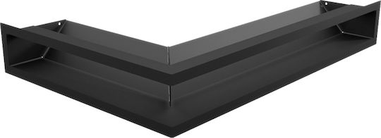 Kratki Γωνιακή Περσίδα Τζακιού 40x60x9cm Μαύρη