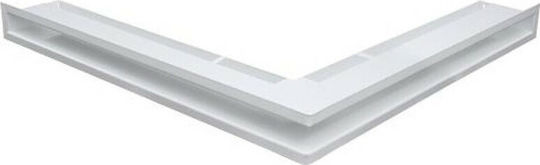Kratki Corner Fireplace Air Shutter White 56x56x6cm