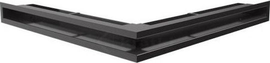 Kratki Corner Fireplace Air Shutter Black 56x56x6cm