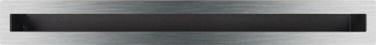Kratki Rectangular Fireplace Air Shutter Inox 80x6cm