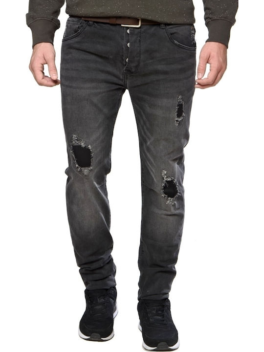 18501-381-08193 Herren Jeanshosen Elastisch Relaxed Fit Schwarz