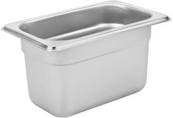 GTSA Σκεύος Gastronorm Ανοξείδωτο GN1/9 με Βάθος 100mm