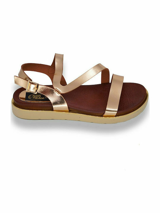 Women's Flat Sandals Anatomic in Gold Color