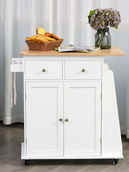 Floor Kitchen Cabinet White 89x45x89.5cm
