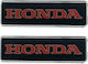 Race Axion Car Emblem Decoration Honda Logo Screw-in Epoxy Resin Floor Mats 10x3cm 2pcs in Black Color LOGO.HONDA-RXCCA