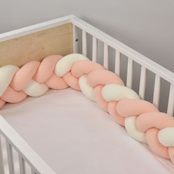 Baby Oliver Braided Inside Ecru Crib Bumper 18x...
