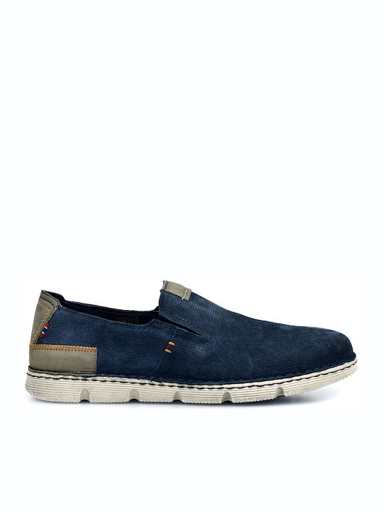 JK London Herren Slip-Ons Blau