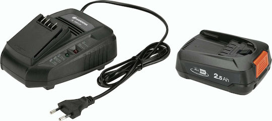 Gardena Σετ Μπαταρίας Λιθίου Χωρητικότητας 2.5Ah 18V με Φορτιστή
