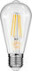 GloboStar Edison Retro LED Bulb 8W 145mm for Socket E27 and Shape ST64 Warm White 880lm Dimmable
