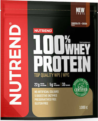 Nutrend 100% Whey Πρωτεΐνη Ορού Γάλακτος Χωρίς Γλουτένη με Γεύση Βανίλια 1kg