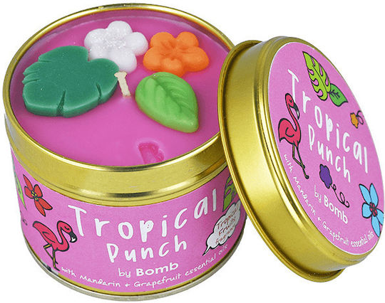 Bomb Cosmetics Αρωματικό Κερί Tropical Punch Mandarin Grapefruit σε Μεταλλικό Κουτί με Άρωμα Mandarin Grapefruit 243gr