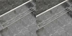 vidaXL Stainless Steel Channel Shower Silver 2pcs