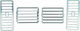 Niken Car Dashboard Decoration Decorative Vent Trim Vw Polo 6N 4T in Silver Color NKN-10490015