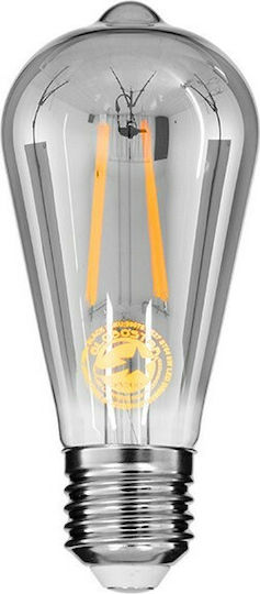 GloboStar Edison Retro LED-Lampe 8W 145mm für Fassung E27 und Form ST64 Warmes Weiß 800lm Dimmbar