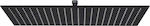 vidaXL Inox Rectangular Showerhead Black 50x30cm