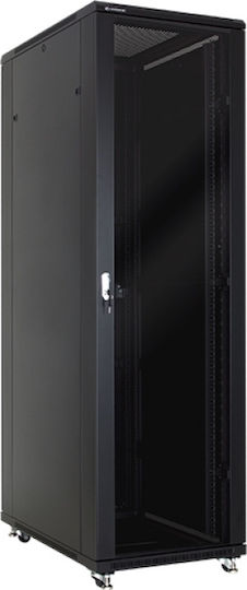 Safewell Επιδαπέδια Καμπίνα Rack 42U Ασυναρμολόγητη 80x80x205cm Μαύρο SNB8842