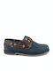10112 Δερμάτινα Ανδρικά Boat Shoes σε Μπλε Χρώμα