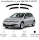Heko Set of Windbreakers Front and Rear Car Dark Fime for Volkswagen Golf 4pcs