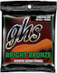 GHS Strings Bright Set of Bronze Acoustic Guitar Strings 13 - 56 Medium