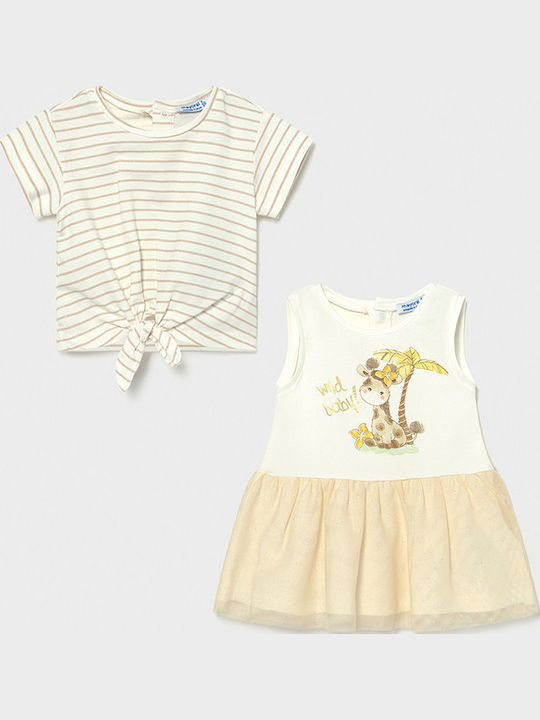 Mayoral Kinderkleid Ärmellos Tüll Set mit Bluse...