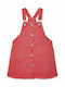 Girls Dungarees Red