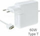 Lamtech Laptop Charger 60W 16.5V 3.65A for Apple with Power Cord