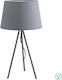 Fan Europe Marilyn Metal Table Lamp for E27 Socket with Gray Shade and Base