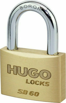 Hugo Locks SB 25 Steel Padlock Brass with Key 25mm 1pcs