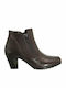 Aerostep Leather Women's Ankle Boots with Medium Heel Brown