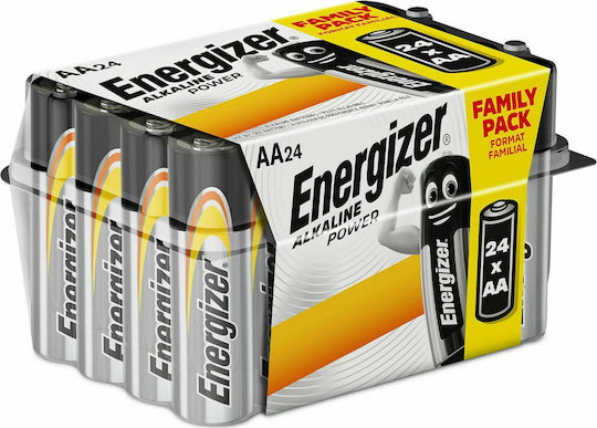 Energizer Power Alkaline Batteries AA 1.5V 24pcs