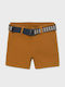 Kinder-Shorts/Bermudas Stoff Braun