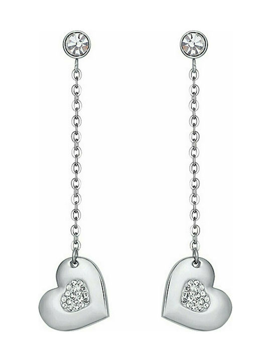 Luca Barra Earrings Pendants made of Steel OK1060