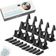 Cabinet & Drawer Lock with Screws, βιδωτό, βιδωτο made of Plastic in Red Color 10pcs