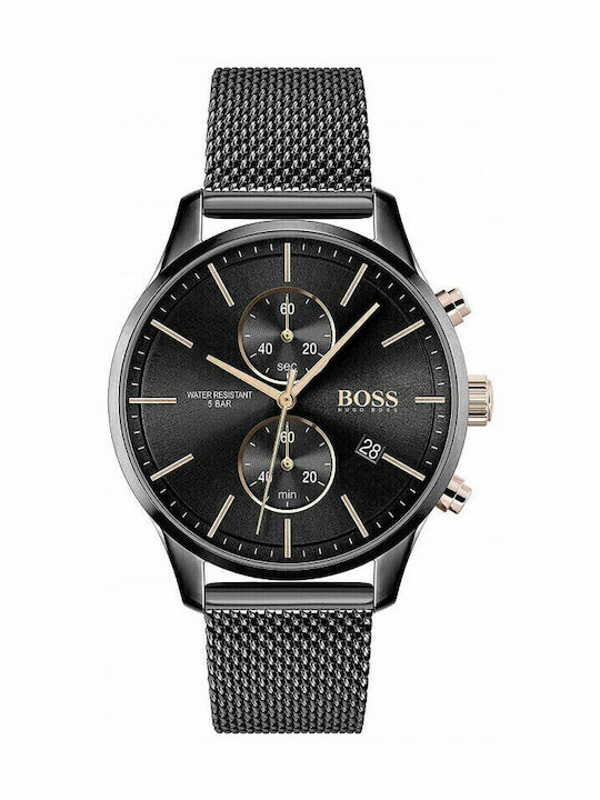 Boss Associate Ανδρικό Ρολόι 42mm Χρονογράφος Μ...
