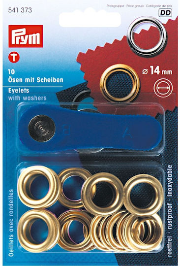 Prym Gold Metal Capsule Sewing Supply 1.4x1.4cm 10pcs