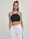 Urban Classics TB2600 Women's Summer Crop Top Cotton with Straps Black