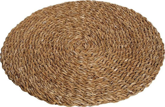 Espiel Σουπλά Στρογγυλό Ψάθινο Καφέ 40cm