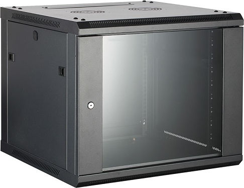 Safewell Монтиран на стена Рак кабинет 12U 60x55x63см Черен SMB6512