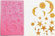 Paper Pack Καλούπι Σιλικόνης Αστέρια & Φεγγάρια για Πηλό / Σαπούνι / Υγρό Γυαλί 18.9x11.9cm