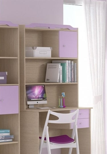 S2 Етажерка Стена Latte-Lilla 100x30x105см