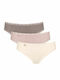 24/7 Weekend Tai Βαμβακερά Women's Slip 3Pack with Lace Beige/Puro