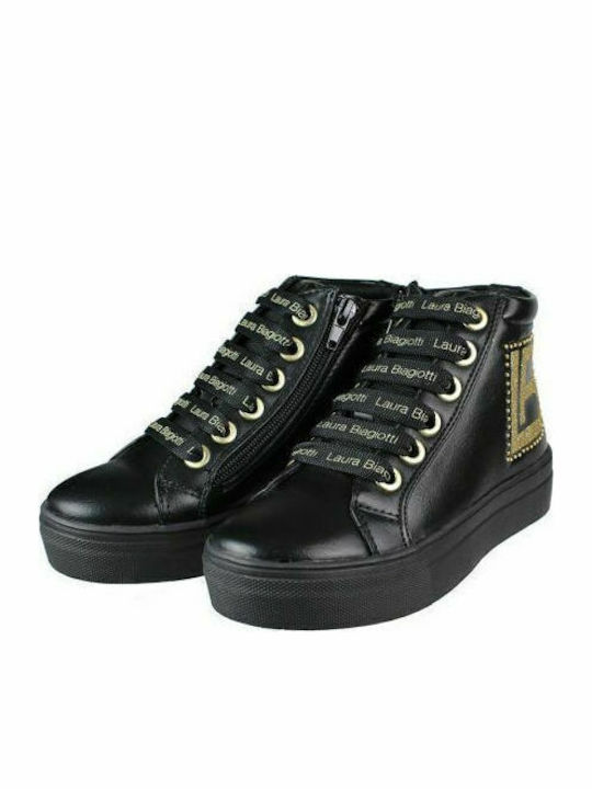 6621 Kids Sneakers High Black