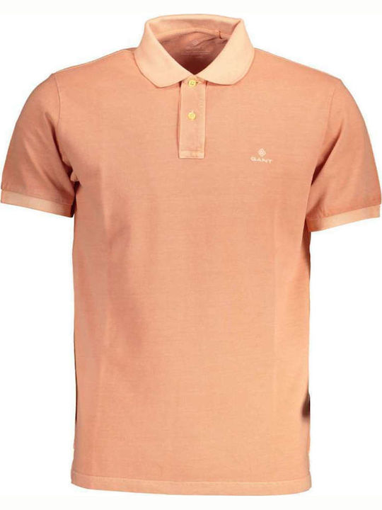 Gant Ανδρικό T-shirt Polo Πορτοκαλί