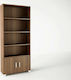 No 12 Bibliotecă pardoseală Lemn Walnut 75x30x180cm