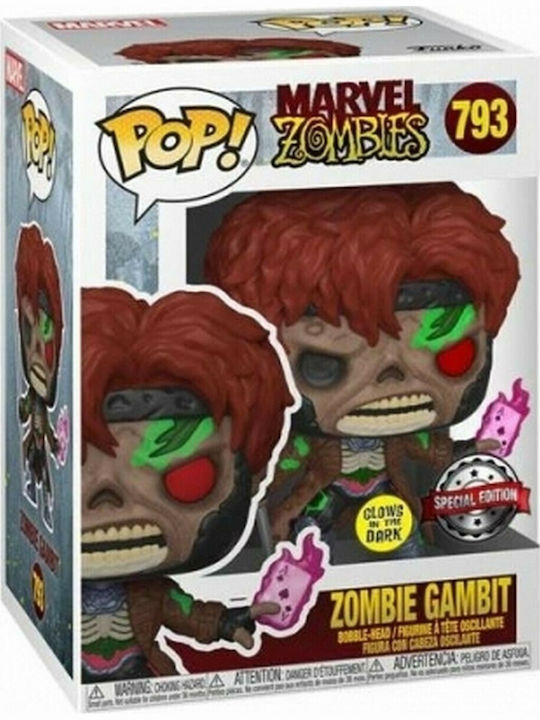 Funko Pop! Marvel: Zombie Gambit Bobble-Head & Glows in the Dark Special Edition