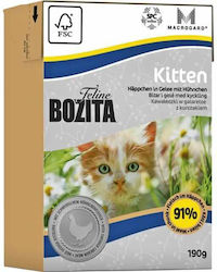 Bozita Feline Hrana umeda pentru pisici in varsta in Pungă cu Pui in gelatina Kitten 190gr 1buc 023907