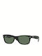 Ray Ban Wayfarer Унисекс Слънчеви Очила с Черна Пластмасова Рамка и Зелени Поляризирани Лещи RB2132 622/58