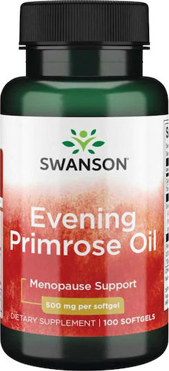 Swanson Evening Primrose Oil 500mg Supplement For Menopause 100 Softgels