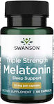 Swanson Triple Strength Melatonin 10mg Συμπλήρωμα για τον Ύπνο 60 κάψουλες